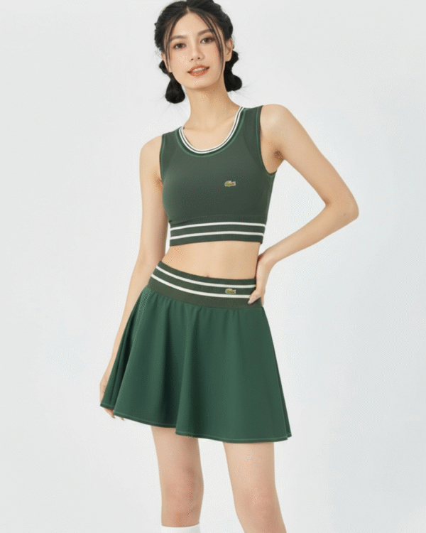 IDW-009 Set 2 Piezas - Lacoste Canalé - Verde