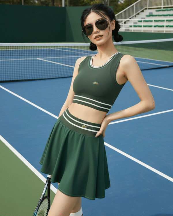 IDW-009-e Set 2 Piezas - Lacoste Canalé - Verde