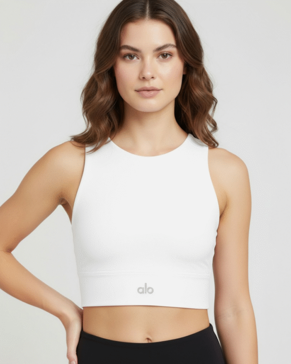 Top - Alo Never Give Up Espalda - Blanco